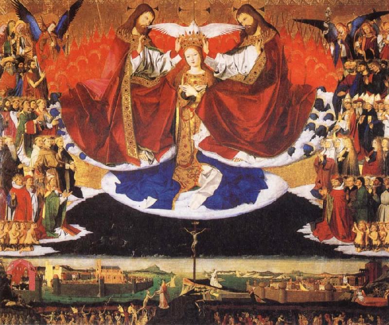 Enguerrand Quarton Coronation of the Virgin Spain oil painting art